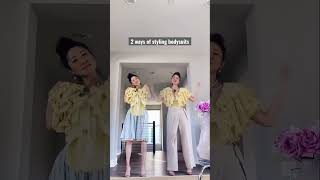 2 ways of styling this bodysuit. #style #stylevideo #womenover50#howtostyle