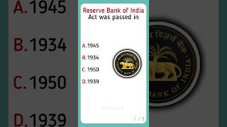 Top 5 GK Question and Answers on RBI | #gkshorts #bankingawareness