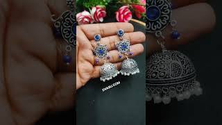 Oxidised Silver Earrings jewellery #oxidisedearrings #oxidisedjewellery #jewellery #jewelry #dvasu