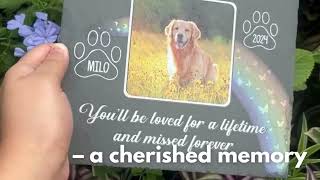 Personalized Pet Memorial Photo Slate | A Beautiful Keepsake | Stunning Gift Store