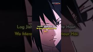 #anime #animefans #hindi #sasukeuchiha #animelover #animeindia #youtubeshorts #attitude #viral