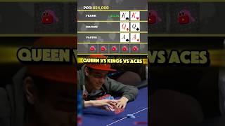ACES vs KINGS vs QUEENS😨 #poker #pokerua #pokerlife