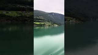Sailing through the fjords of Norway from Olden #iona #norway #olden