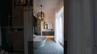 Luxury Bathroom Inspo with Curtains