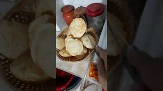 বৃষ্টির দিনের বিকেলের আয়োজন লুচি আর চা #food #villagenature #cookingshorts #cooking