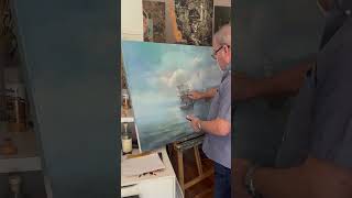 Peaceful Waters | #seascape #art #oceanart #oilpainting #paintwithme #realism #artist #canvas