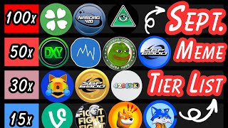 September crypto meme coin tier list FOR THE BULLRUN (2025)