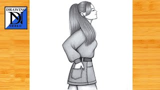 Simple Girl Drawing – Easy Pencil Sketch for Beginners” || girl drawing