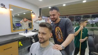 Young & Talented Turkish Barber! ASMR Haircut, Beard Trim & Eyebrow Grooming