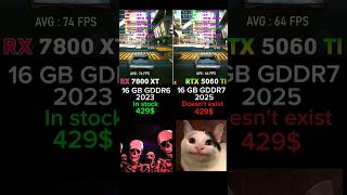 RTX 5060 Ti 16GB VS RX 7800 XT 16GB  in 2025 #shorts #nvidia #benchmark