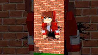 JJ Girl is STUCK?! (Minecraft Animation) #minecraft #memes #shorts