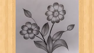 Easy Flower🌻 drawing  || Flower drawing || Pencil drawing #drawing #flowerdrawing