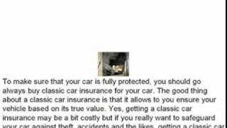 Classic Car Insurance: Protecting Your Precious Vehicle