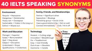 40 Most Commonly Used Words with Synonyms in IELTS Speaking | BAND 7+ Vocabulary