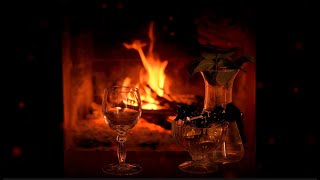 Sultry Blues Guitar • Wine by the Fireplace ❤️ Passionate Music for Intimate Lovers Night