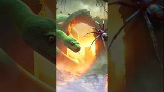 The Hidden Terror in the Haunted Jungle | Giant Snake & Deadly Spider Story #amazing #jangal #horse