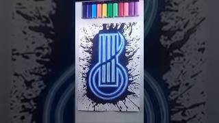 "Allah"name calli giraphy with Neon Lights🤩✨🎨  || Should be Next?!🤔 #art #calligraphy
