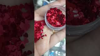 Beautiful glitter heart shape for art and craft contact 8750664909 for more products #resinart#viral