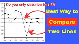best way to *compare* lines - ielts writing task 1 line graph