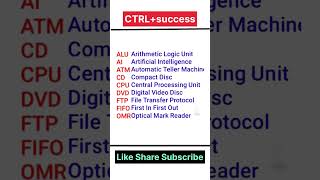 Computer full form 💻  #education #ntpc #ssc #motivation #computer #cpct #computerquiz #upsc #shorts