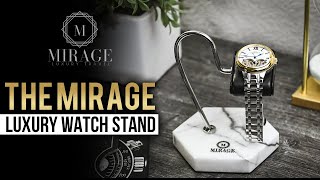The Mirage Luxury Watch Stand - White Lilac Marble base