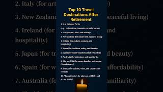 Where Retirees Dream of Traveling – Top 10 List #lifeadvice #lifequotes #seniorlife