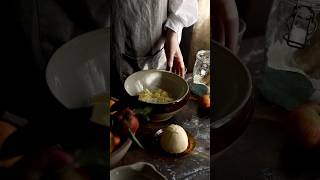 Baking a tarte tatin in the French countryside. #countrylifevlog #homevlog #shorts #cosyvlog