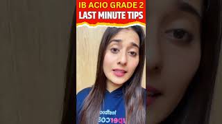 IB ACIO LAST MINUTE TIPS | ANANYA MA'AM | #ibacio2024 #ibaciolastminutetip #shorts #testbookssc