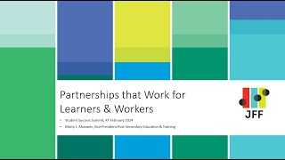 Transformative Partnerships for Learners and Workers