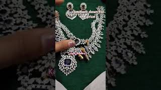 Diamond replica in purple hues #kasvi #diamondjewellery #diamondreplica #srhvsmi #omnamovenkateshaya