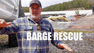 Our Barge Sank! | Truck Camping, Ice Breakup & Overlanding Adventure