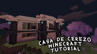 ¡COMO HACER UNA 🌸CASA DE CEREZO🌸 EN MINECRAFT +1.20 2023