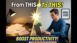 Easy Ways To Boost Productivity At Home! #StudyRoomIdeas #FocusHacks #OrganizedLife #MinimalistDesk