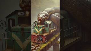 Terror in the Haunted Jungle | Giant Snake & Deadly Spider Story #amazing #jangal #train The Hidden