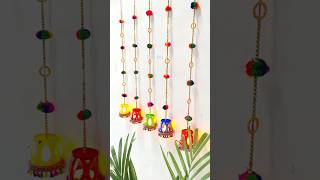 Diwali Special Wall Hanging || DIY Festive Decor #shorts #diwali #festival #decoration #diya #craft