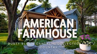 Dusty Blue & Oak American Farmhouse Design   Calm, Collected, and Country Inspired Living