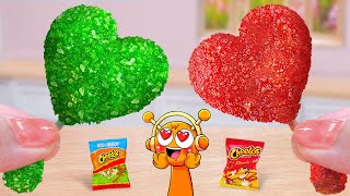 Tasty Fast Food Recipe 💝 How To Cook Miniature Easy Chicken Nuggets Heart Shape 💖 Mina Mini Kitchen