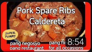 Pork Spare Ribs Caldereta Recipe / kalderetang baboy special / kalderetang baboy buto buto