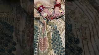 Korean's first Indian bridal look and makeup💋❤ #lehenga #jennaskorea #indianbridal #choli #shorts