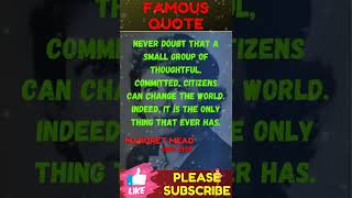 Great Quotes Of All Time | Famous Quotes Of-Margaret Mead | great person quotes| deep quotes #shorts