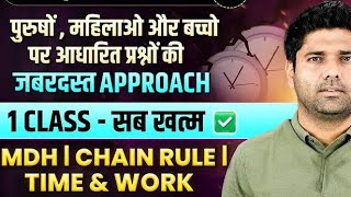 Men, Women & Children Related Questions in Time and Work | MDH | Chain Rule | By Abhinay Sharma