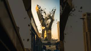 helicopter looses control and crashes into skyscraper  #demolition #engineeringfail