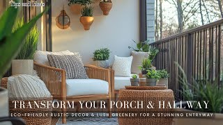 Transform Your Porch & Hallway: Eco-Friendly Rustic Decor & Lush Greenery for a Stunning Entryway