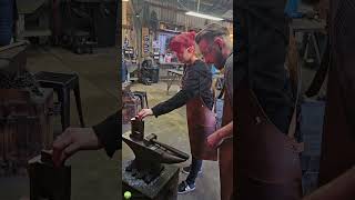 Copper & Steel Blacksmithing Making a Forged Scoop #blacksmith #diy #tools #copper  #forging