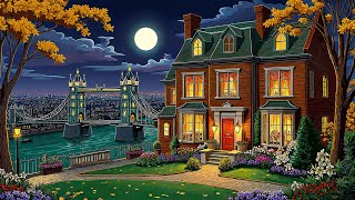 a warm night in london riverside 🍂 1950s classic oldies playing in another room