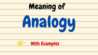 Meaning of Analogy | English Vocabulary Words | Urdu/Hindi