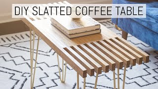 DIY Slatted Coffee Table