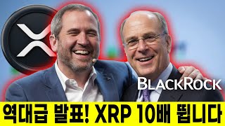 [리플 전망] 리플 CEO와 블랙록 CEO가 만났다! 역대급 발표로 뒤집힌 코인시장!