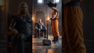 Can Goku Lift Mjolnir?!⚡️Thor’s Face Says It ALL 🔥