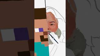 Minecraft vs Realism | Steve #minecraftmovie #minecraft #steve #vr #painting #art #jackblack